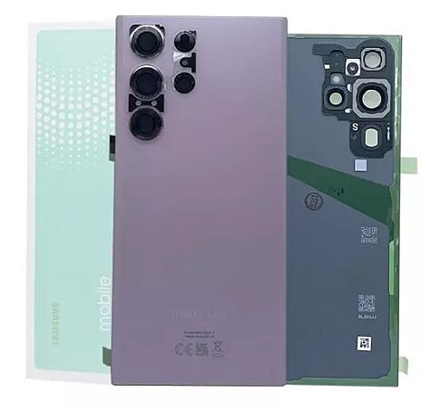 Genuine Samsung S23 Ultra , S918 - Replacement Battery Cover , Rear Panel With Camera Lens - Lavender - Service Pack - GH82 - 30400D