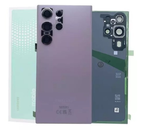 Genuine Samsung S23 Ultra , S918 - Replacement Battery Cover , Rear Panel With Camera Lens - Lavender - Service Pack - GH82 - 30400D