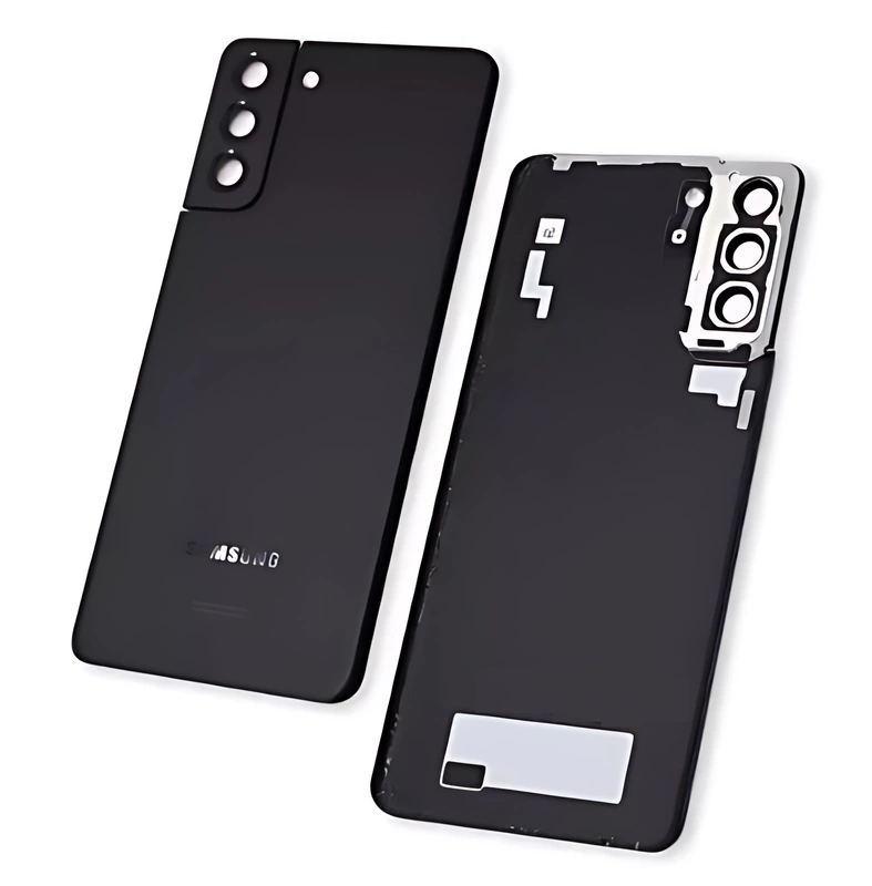 Genuine Samsung Galaxy S21 Plus , G996 - Replacement Battery Cover , Rear Panel With Camera Lens - Phantom Black - Original (Grade A)