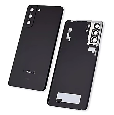 Genuine Samsung Galaxy S21 Plus , G996 - Replacement Battery Cover , Rear Panel With Camera Lens - Phantom Black - Original (Grade B)
