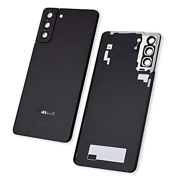 Genuine Samsung Galaxy S21 Plus , G996 - Replacement Battery Cover , Rear Panel With Camera Lens - Phantom Black - Original (Grade B)
