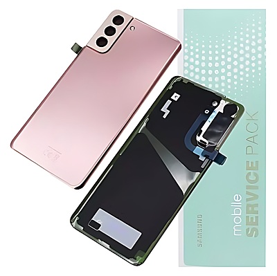 Genuine Samsung S21 Plus , G996 - Replacement Battery Cover , Rear Panel With Camera Lens - Phantom Gold - Service Pack - GH82 - 24505E