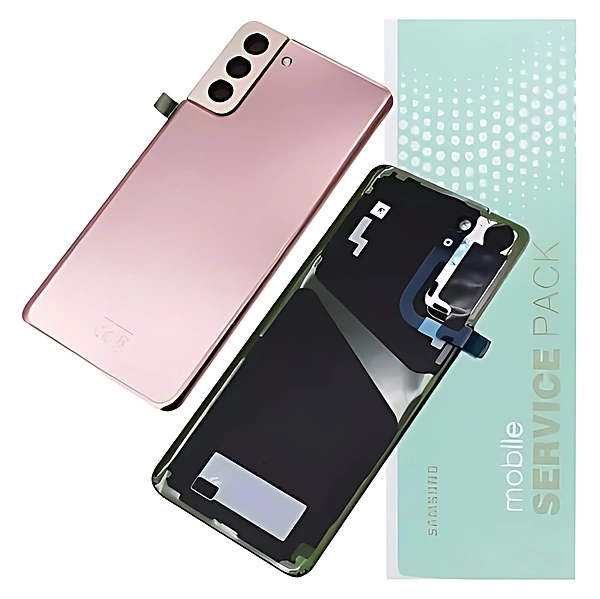 Genuine Samsung S21 Plus , G996 - Replacement Battery Cover , Rear Panel With Camera Lens - Phantom Gold - Service Pack - GH82 - 24505E