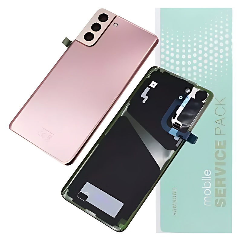 Genuine Samsung S21 Plus , G996 - Replacement Battery Cover , Rear Panel With Camera Lens - Phantom Gold - Service Pack - GH82 - 24505E