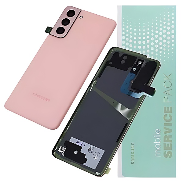Genuine Samsung S21 5G , G991 - Replacement Battery Cover , Rear Panel With Camera Lens - Phantom Pink - Service Pack - GH82 - 24519D