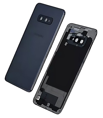 Genuine Samsung Galaxy S10E , G970 - Replacement Battery Cover , Rear Panel With Camera Lens - Prism Black - Original (Grade B)