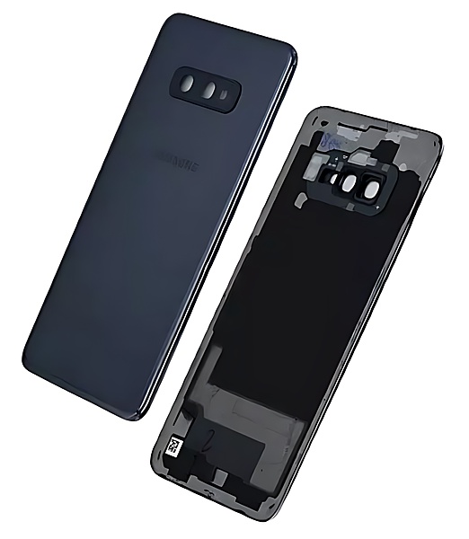Genuine Samsung Galaxy S10E , G970 - Replacement Battery Cover , Rear Panel With Camera Lens - Prism Black - Original (Grade B)