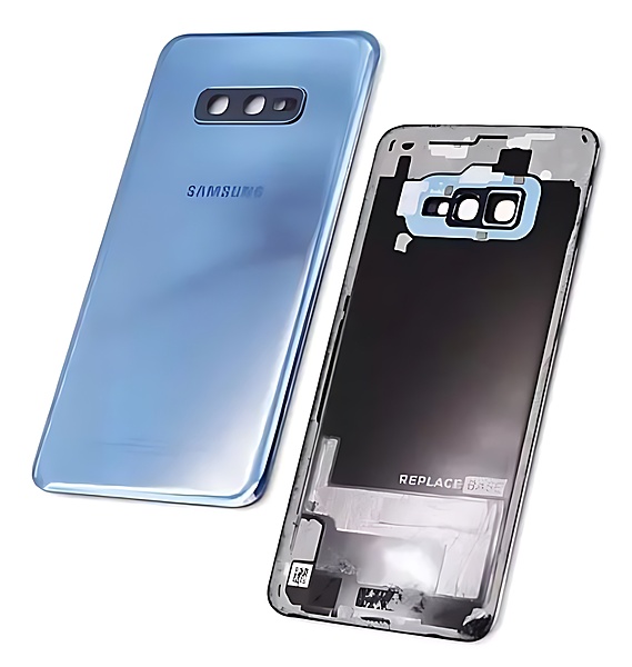Genuine Samsung Galaxy S10E , G970 - Replacement Battery Cover , Rear Panel With Camera Lens - Prism Blue - Original (Grade B)