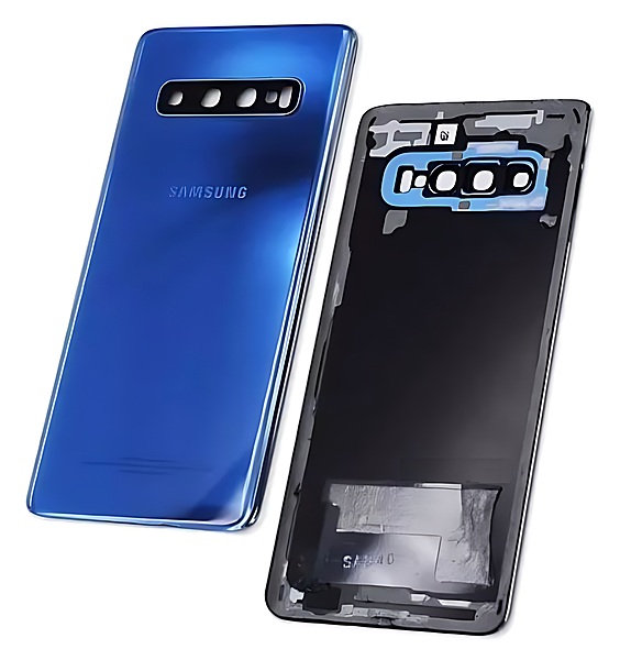 Genuine Samsung Galaxy S10 , G973 - Replacement Battery Cover , Rear Panel With Camera Lens - Prism Blue - Original (Grade B)