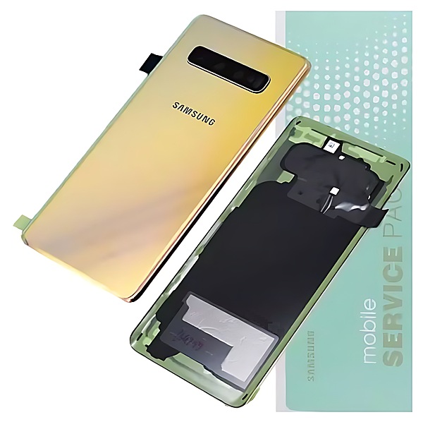 Genuine Samsung S10 , G973 - Replacement Battery Cover , Rear Panel With Camera Lens - Prism Silver - Service Pack - GH82 - 18378G