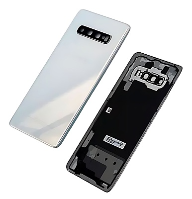 For Samsung Galaxy S10 Plus , G975 - Replacement Battery Cover , Rear Panel With Camera Lens - Prism White - (Grade A)