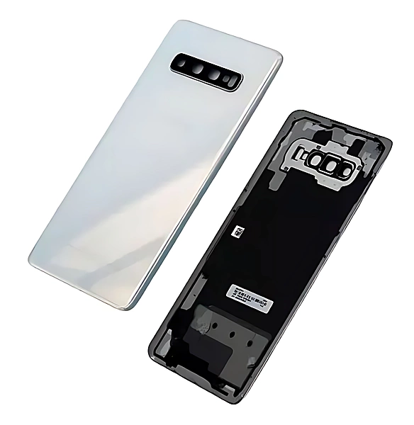 For Samsung Galaxy S10 Plus , G975 - Replacement Battery Cover , Rear Panel With Camera Lens - Prism White - (Grade B)