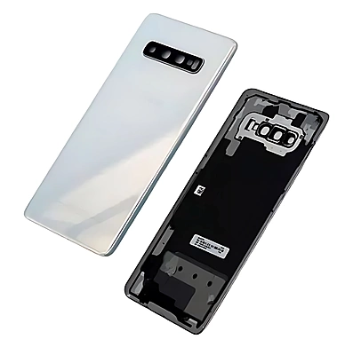 For Samsung Galaxy S10 Plus , G975 - Replacement Battery Cover , Rear Panel With Camera Lens - Prism White - (Grade C)