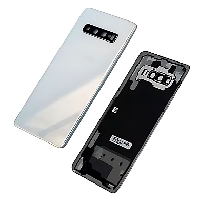 For Samsung Galaxy S10 Plus , G975 - Replacement Battery Cover , Rear Panel With Camera Lens - Prism White - (Grade C)