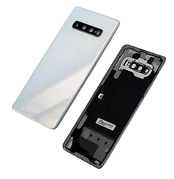 For Samsung Galaxy S10 Plus , G975 - Replacement Battery Cover , Rear Panel With Camera Lens - Prism White - (Grade C)