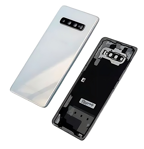 For Samsung Galaxy S10 Plus , G975 - Replacement Battery Cover , Rear Panel With Camera Lens - Prism White - (Grade C)