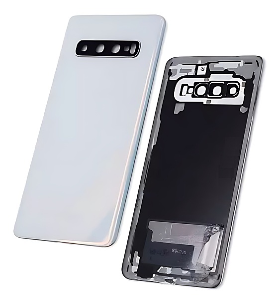 Genuine Samsung Galaxy S10 , G973 - Replacement Battery Cover , Rear Panel With Camera Lens - Prism White - Original (Grade C)