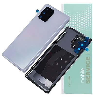 Genuine Samsung S10 Lite , G770 - Replacement Battery Cover , Rear Panel With Camera Lens - Prism White - Service Pack - GH82 - 21670B