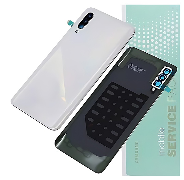 Genuine Samsung A30s , A307 - Replacement Battery Cover , Rear Panel With Camera Lens - Prism White - Service Pack - GH82 - 20805D