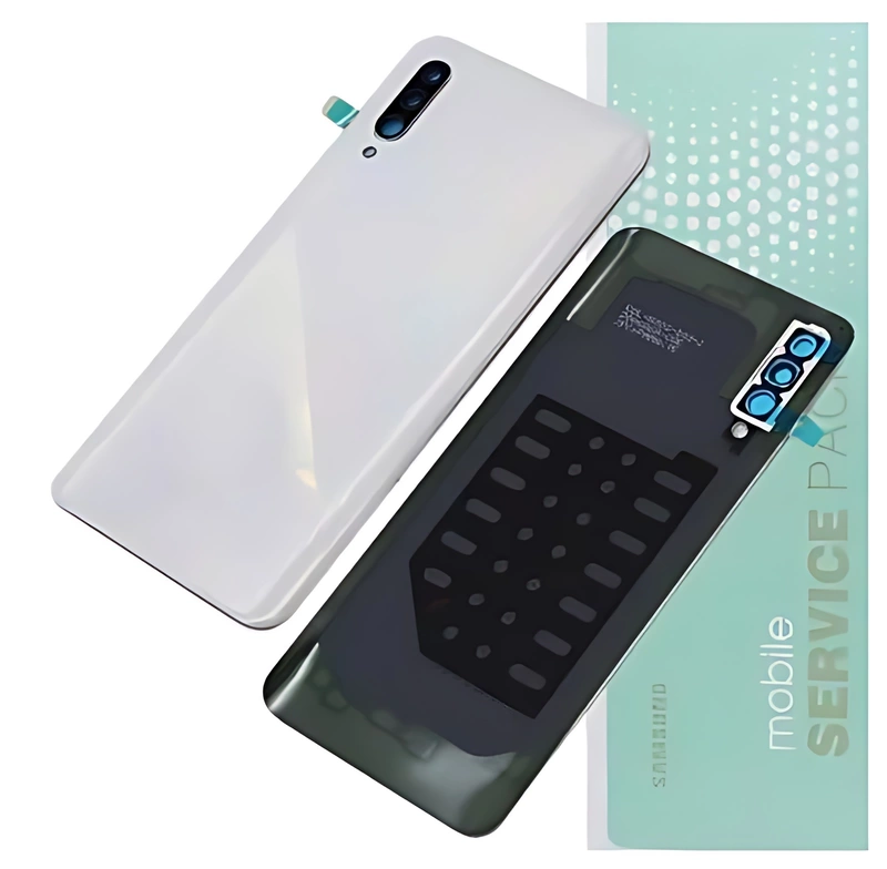 Genuine Samsung A30s , A307 - Replacement Battery Cover , Rear Panel With Camera Lens - Prism White - Service Pack - GH82 - 20805D