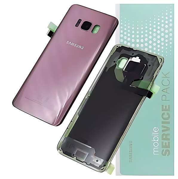 For Samsung S8 , G950 - Replacement Battery Cover , Rear Panel With Camera Lens - Rose Pink - Service Pack - GH82 - 13962E