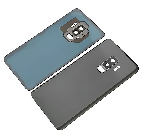 For Samsung Galaxy S9 Plus , G965 - Replacement Battery Cover , Rear Panel With Camera Lens - Silver