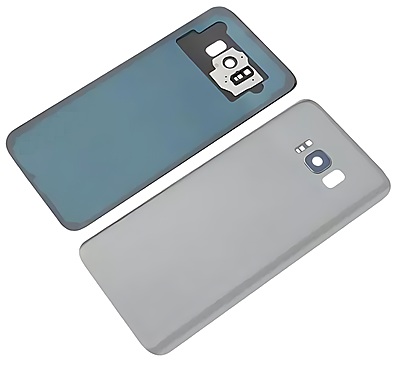 For Samsung Galaxy S8 Plus , G955 - Replacement Battery Cover , Rear Panel With Camera Lens - Silver
