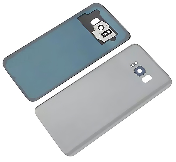 For Samsung Galaxy S8 Plus , G955 - Replacement Battery Cover , Rear Panel With Camera Lens - Silver