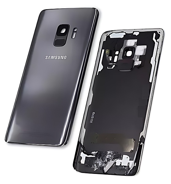For Samsung Galaxy S9 , G960 - Replacement Battery Cover , Rear Panel With Camera Lens - Titanium Grey - (Grade C)