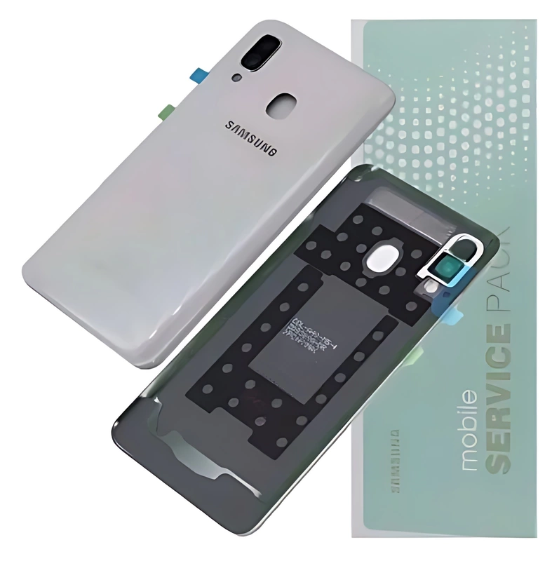 For Samsung A40 , A405 - Replacement Battery Cover , Rear Panel With Camera Lens - White - Service Pack - GH82 - 19406B