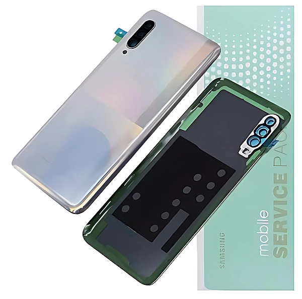 For Samsung A90 5G , A908 - Replacement Battery Cover , Rear Panel With Camera Lens - White - Service Pack - GH82 - 20741B