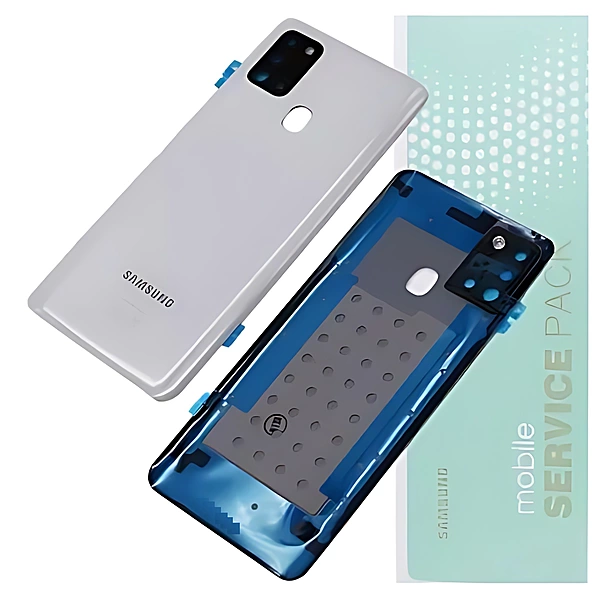 For Samsung A21s , A217 - Replacement Battery Cover , Rear Panel With Camera Lens - White - Service Pack - GH82 - 22780B