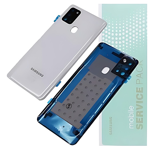 For Samsung A21s , A217 - Replacement Battery Cover , Rear Panel With Camera Lens - White - Service Pack - GH82 - 22780B