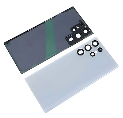 Samsung Galaxy S22 Ultra , S908 - Replacement Battery Cover , Rear Panel With Camera Lens - White