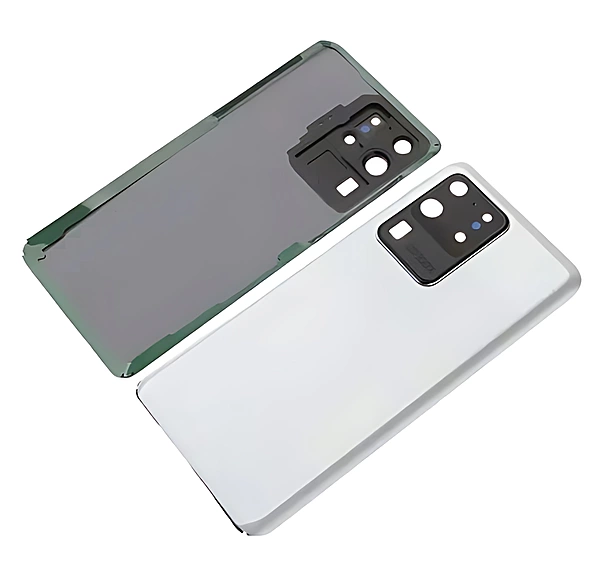 Samsung Galaxy S20 Ultra , G988 - Replacement Battery Cover , Rear Panel With Camera Lens - White -