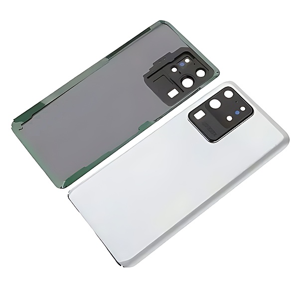 Samsung Galaxy S20 Ultra , G988 - Replacement Battery Cover , Rear Panel With Camera Lens - White -