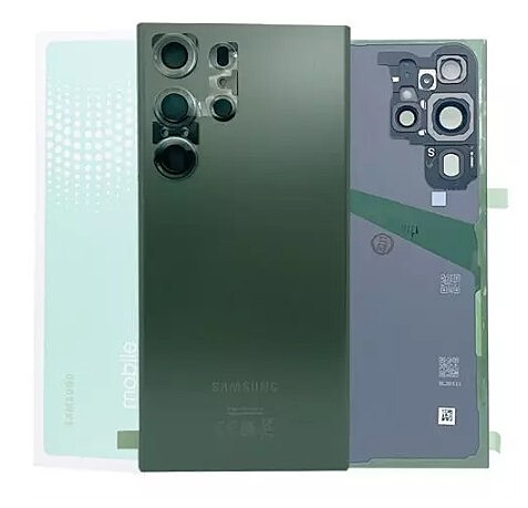 Genuine Samsung S23 Ultra , S918 - Replacement Battery Cover , Rear Panel With Camera Lens - Green - Service Pack - GH82 - 30400C