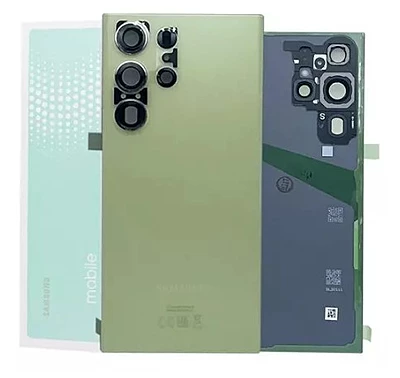 Genuine Samsung S23 Ultra , S918 - Replacement Battery Cover , Rear Panel With Camera Lens - Lime - Service Pack - GH82 - 30400H