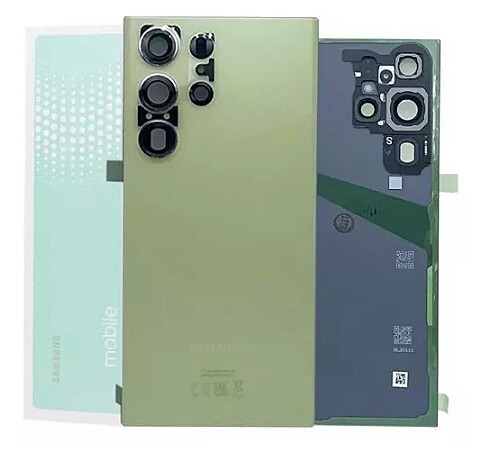 Genuine Samsung S23 Ultra , S918 - Replacement Battery Cover , Rear Panel With Camera Lens - Lime - Service Pack - GH82 - 30400H