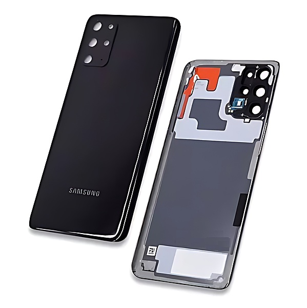 Genuine Samsung Galaxy S20 Plus 5G , G985 - Replacement Battery Cover , Rear Panel With Camera Lens - Cosmic Black - Original (Grade C)