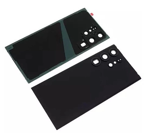 Samsung Galaxy S23 Ultra , S918 - Replacement Battery Cover With Camera Lens & Adhesive - Phantom Black