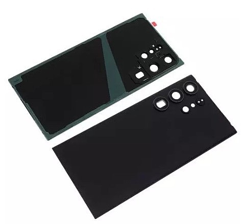 Samsung Galaxy S23 Ultra , S918 - Replacement Battery Cover With Camera Lens & Adhesive - Phantom Black