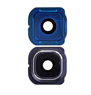 For Samsung Galaxy S6 Edge - Replacement Camera Lens Cover With Adhesive - Blue
