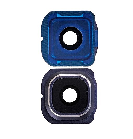 For Samsung Galaxy S6 Edge - Replacement Camera Lens Cover With Adhesive - Blue