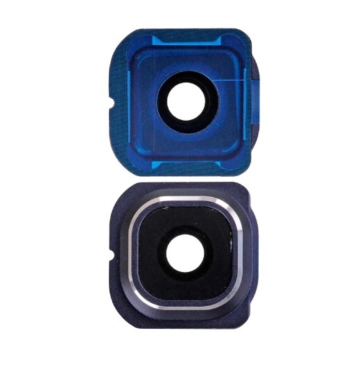 For Samsung Galaxy S6 Edge - Replacement Camera Lens Cover With Adhesive - Blue