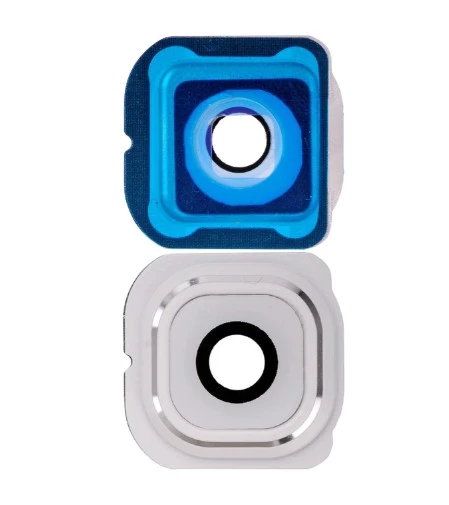 For Samsung Galaxy S6 Edge - Replacement Camera Lens Cover With Adhesive - White