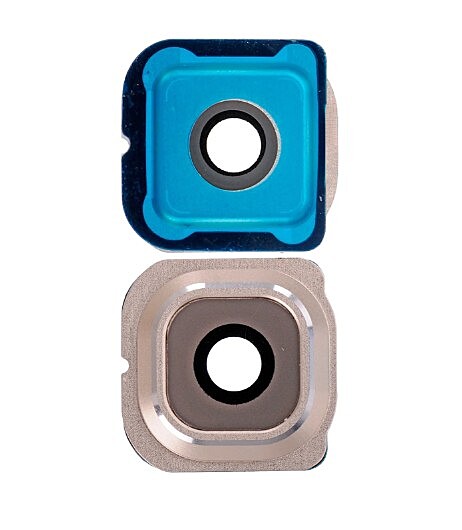 For Samsung Galaxy S6 Edge - Replacement Camera Lens Glass Panel And Bracket - Gold