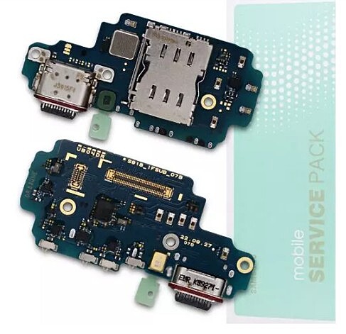 Genuine Samsung S23 Ultra , S918 - Replacement Charging Port Board With Microphone & SIM Reader - Service Pack - GH96 - 15621A