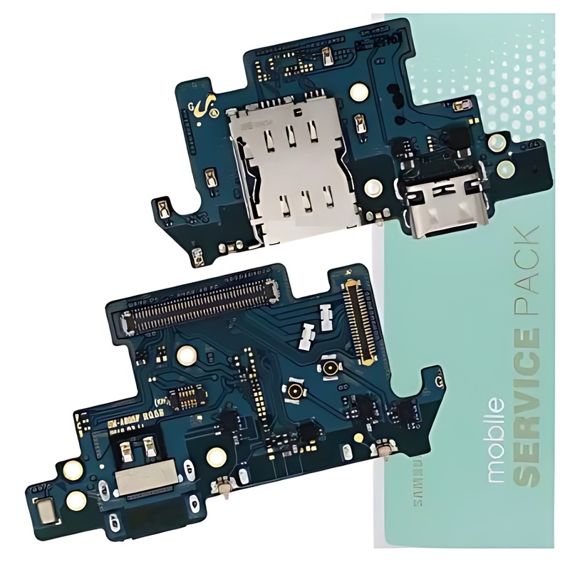 For Samsung A80 , A805 - Replacement Charging Port Board With SIM Reader - Service Pack - GH96 - 12542A