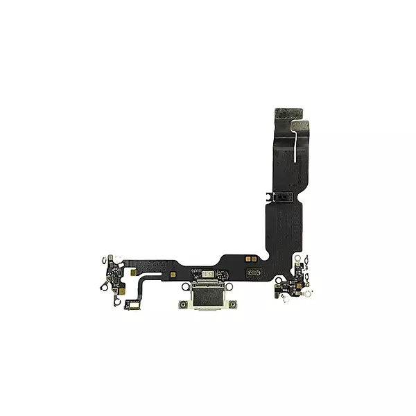 Genuine iPhone 15 Plus - Replacement Charging Port Flex Cable With Microphone - Original - Reclaimed - Green